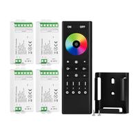 BTF-LIGHTING 5050SMD FCOB COB RGBCCT RF Remote RC03RFB &4PCS C05RF Tuya Controller Kit 4 Zones RF 2.4GHz Wireless Group Control PWM RGBCCT (+ R G B C W) 6pin LED Strip DC5V DC12V DC24V