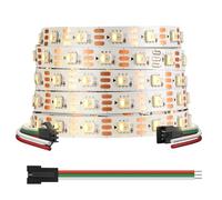 BTF-LIGHTING 5050SMD SK6812 IC RGBW 4in1 Addressable LED Strip RGB+Warm White 3000K DC12V 5M 60LEDs/m White PCB Dreamcolor Chasing Color IP30 Non Waterproof LED Tape for DIY Decoration(Strip Only)