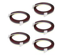 BTF-LIGHTING 5PCS 6PIN JST SM LED Male Female Connector with 0.5m Cable | 22AWG 6Pin Connector for PWM SMD FCOB RGBCCT LED Strip Without Soldering Controller Wire