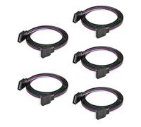 BTF-LIGHTING 5PIN 22AWG JST SM LED Connector 5pcs/Pack Male Female Connector with 0.5m Cable for PWM SMD FCOB RGBW LED Strip without Soldering Controller Wire
