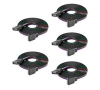 BTF-LIGHTING 5PIN 22AWG JST SM LED Connector 5pcs/Pack Male Female Connector with 1m Cable for PWM SMD FCOB RGBW LED Strip Without Soldering Controller Wire