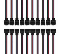 BTF-LIGHTING 5PIN JST SM LED Connector 10Pairs 22AWG 15cm Male Female Connector for 5pin PWM SMD FCOB RGBW LED Strip