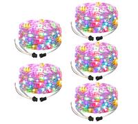BTF-LIGHTING Chasing Dream Full Color Twinkle Decorative Light 5Pack 16.4ft Total 100LED Addressable WS2812B IC Fairy String for Kid's Bedroom,Christmas Tree, Festival Party (No Adapter or Controller)