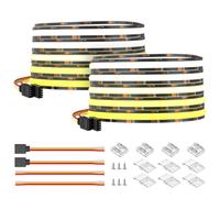 BTF-LIGHTING COB CCT Flexible High Density FCOB LED Strip 10M(2x5M) 640LEDs/m Tunable 3000K-6000K CRI＞90 Dimmable Deformable Black PCB LED Light Ribbon IP30 DC24V(Only LED Strip)