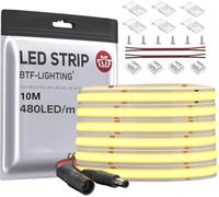 BTF-LIGHTING COB LED Strip Light 10M FCOB 480LEDs/M Flexible High Density