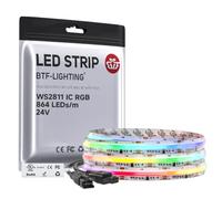 BTF-LIGHTING FCOB COB RGB WS2811 IC LED Strip DC24V 3m 864LEDs/M 12mm