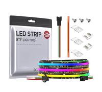 BTF-LIGHTING FCOB SPI RGB Flexible COB WS2811 IC 24V 3M 720LEDs/m LED Strip | High Density Black PCB IP30 Chasing Colour(Without Controller and Power Supply)