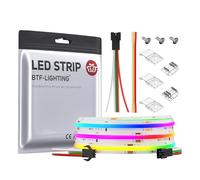 BTF-LIGHTING FCOB SPI RGB Flexible High Density LED Strip COB WS2811 IC LED Strip 3M 630LEDs/m DC24V White PCB IP30 Chasing Colour(Without Controller and Power Supply)