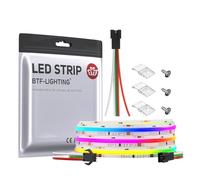 BTF-LIGHTING FCOB SPI RGB Flexible High Density LED Strip COB WS2811 IC LED Strip 3M 720LEDs/m DC24V White PCB IP30 Chasing Colour(Without Controller and Power Supply)