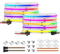 BTF-LIGHTING FCOB SPI RGB Flexible LED Strip COB 2x5M WS2811 IC LED Strip | Total 10M 630LEDs/m High Density DC24V White PCB IP30 Chasing Colour(Without Controller and Power Supply)