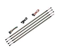 BTF-LIGHTING LED RGB PC Light Strip - 4PCs 19in Individually Addressable for 5V 3-Pin Headers - Compatible With Asus Aura, Asrock, Gigabyte RGB Fusion