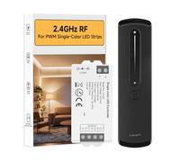 BTF-LIGHTING RC07RFB+C01RF 2.4GHz RF Wireless Controller Kit with Magnetic Wall Mount for PWM 2-Pin FCOB SMD Single Colour LED Strip DC5V/12V/24V, Requires Tuya GW01W Gateway(Sold Separately)