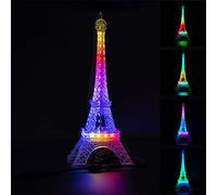 BTF-LIGHTING USB 5V Romance Eiffel Tower Kit(1 Eiffel Tower+ Music Controller) Built-in Color Changing Night Light 9.8inch SK6812 RGB Mini Night Light Desk Table Lamp Birthday Gift