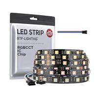 BTF-LIGHTING WS2805 SPI RGBCCT Addressable Dream Colour LED Strip WS2805 IC LED Strip 5M 60LEDs/m 50Pixels DC24V IP30 Chasing Effect DIY Decoration(Not Including Controller&Power Supply)