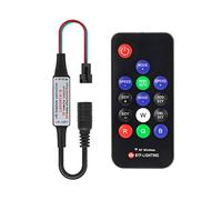 BTF-LIGHTING WS2811 and WS2812B DC5V/DC12V 14keys Wireless RF Led RGB Controller 300 Kinds of Changes Digital Color LED Light Pixel Strip modules Black