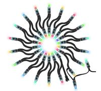 BTF-LIGHTING WS2811 Diffused Digital RGB LED Pixel String Light 12mm Individually Addressable Round LED Module 50pcs/String IP68 Waterproof DC 5V