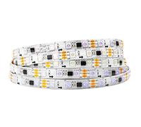 BTF-LIGHTING WS2811 IC Addressable Dream Color LED Strip 16.4FT 60LEDs/m 20Pixels/m 300LEDs 100pixels IP65 Splash Waterproof White PCB Flexible DC12V Chasing Effect