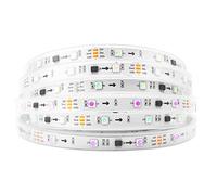 BTF-LIGHTING WS2811 IC=RGB IC Addressable Dream Color LED Strip 16.4FT 30LEDs/m 10Pixels/m 150LEDs 50pixels IP67 Waterproof Black PCB Flexible DC12V Chasing Effect for Bedroom Desk Home Decoration