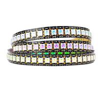 BTF-LIGHTING WS2812B 1M Gold Wire 144LEDs/Pixels/m Flexible Black PCB