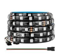 BTF-LIGHTING WS2814 IC RGBW RGBW RGBW RGB+Cool White Addressable DC24V 16.4FT 60LED/m 10Pixel/m Flexible 4 Colours in 1 LED Strip IP65 for Indoor Decoration (without Adapter or Controller)