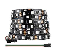 BTF-LIGHTING WS2814 RGBW Cool White Addressable DC12V 16.4FT 60LED/m 10Pixels/m Flexible 4 Colors in 1 LED Strip IP30 for Interior Decoration (Without Adapter or Controller)