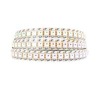 BTF-LIGHTING WS2815 Individually Addressable Upgraded WS2812B 3.2ft 144 Pixels RGB LED Flexible Strip Light Programmable 5050 SMD Dual Signal Magic Dream Color DC12V White PCB IP30 Non-Waterproof