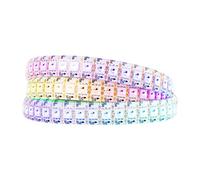 BTF-LIGHTING WS2815 Upgraded WS2812B 3.2ft 1m 144 LEDs/Pixels Individually Addressable Dual Signal RGB LED Flexible Strip Light 5050 SMD Magic Dream Color IP65 Waterproof DC12V White PCB