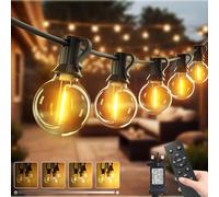 btfarm 15M/49FT 18+1 LED Garden Festoon Lights Mains Powered with Remote