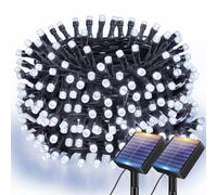 btfarm 2 Pack Solar Lights Outdoor Garden String, 6M/20FT 60 LED Fairy Lights Solar Powered Waterproof, Solar Tree Lights for Terrace Patio Yard Party Christmas Decorations, Cool White