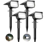 btfarm 4 Pack Solar Lights Outdoor Garden, 72 LED Solar Spot Lights 3 Modes IP65 Waterproof Garden Uplighters Solar Powered, Auto ON/Off Spotlight for Yard Driveway Pathway Landscape 6500K Cool White
