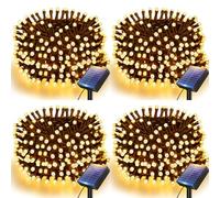 btfarm 4 Pack Solar Lights Outdoor Garden String, 6M/20FT 60 LED Fairy Lights Solar Powered Waterproof, Solar Tree Lights for Terrace Patio Yard Party Christmas Decorations, Warm White