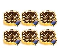 btfarm 6 Pack Solar Lights Outdoor Garden String, 6M/20FT 60LED Fairy Light