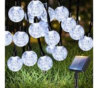 btfarm Solar Lights Outdoor Garden, 7.5M/24FT 30 LED Solar Powered String Lights Waterproof, 8 Modes Crystal Ball Fairy Light for Garden Patio Yard Tree Christmas Party, Cool White