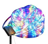 btfarm Solar Rope Lights Outdoor Garden, 10m/33ft 100 LED PVC Tube Lights IP65 Waterproof, 8 Lighting Modes Solar String Lights for Patio Tree Party Wedding Christmas Decorations, Multicolour