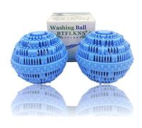 BTFLKNS® Premium Washing Balls, Eco-Friendly Laundry Balls, Super Soft Shell Doesn't Hurt Clothes, Advanced Ceramic Balls, 2000 Washing Cycle Laundry Balls, All Natural Detergent(2Pack,Blue)