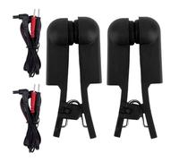 BTFO 1 Pair Ear Clip Electrodes for Tens 7000, Soft Silicone Double-Headed Ear Clip Accessory with 2pcs Wires (Black)