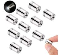 BTFO 10pcs LED Mini Lights, Small Led Lights for Dollhouse Silver Plastic Battery Included Doll House Electric Lights for Paper Lantern Party Decoration Crafts Dollhouse Accessories(White Light)