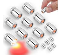 BTFO 10pcs Miniature LED Lights with Batteries, Mini Small Tiny Light Included Micro Electric Spotlight for Craft DIY Paper Lantern Party Decoration Dollhouse Accessories (Red)