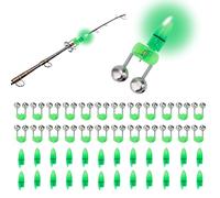 BTFO 25 Set Fishing Bells with LED Lights, Super Loud Dual Alarm Rod Clip-On Bells for Night/Ice/Catfish Fishing