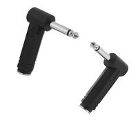 BTFO 2pcs 6.35mm 1/4" Mono Connector, 1/4 Right Angle TRS Adapter 90 Degree Solder Type Audio Connector Jack for Guitar Headphone Microphone Speaker Audio Cable Plug DIY Repair and Replacement