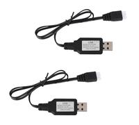 BTFO 2pcs 7.4V 1A USB Charge Cable with XH-3P Plug, Premium Cable Compatible with 7.4V 2S Lipo Battery Chargers & RC Car Chargers Suitable for SCX24 Truck Rock Crawler