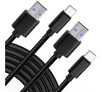 BTFO 2pcs Charger Charging Cords for Xbox Series, 3m/10ft Black USB Type C Charge Cable Replacement for Xbox Series X/S PS5/PS5 Pro Controller Elite 2 Switch Pro Controller