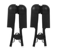 BTFO 2pcs Ear Clip Electrodes, Silicone Double-Headed Ear Clip Electrodes Compatible with Tens 7000 & Standard Tens Units (Black)