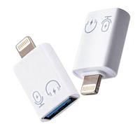 BTFO 2pcs Lightning Male to USB Female Adapter OTG Data Sync Cable, Lightning to USB A Converter for iPhone 14/13/11/12/Pro Max/Mini/XR/X/XS/8/7, Fits Camera Mouse MIDI Keyboard Card Reader