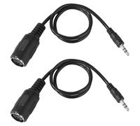 BTFO 2pcs Type-A MIDI to 3.5mm Adapter, 14" MIDI Female to TRS 3.5mm Male Breakout Cable Audio Converter for Keyboards Synths & DAWs