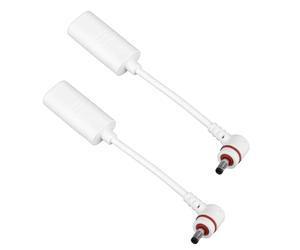 BTFO 2pcs USB-C to Barrel Plug Adapter, USB C & DC3.5 adapter Connect Solar Panels to Barrel Plug House Door Cameras Charger Accessories Wear-Resistant & Practical (White)