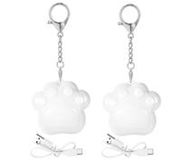 BTFO 2pcs Wallet Touch Sensing Light, Rechargeable Handbag Touch Sensor Purse Light Tote Bag Keychain Charm Funny Handbag Decorative Accessories for Women (Cat Paw Style)