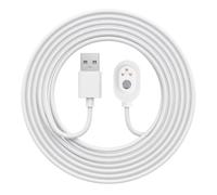 BTFO 3m/10ft Magnetic Charging Cable for Arlo Camera, Waterproof Outdoor USB-A Power Cord Replacement Compatible with Arlo Pro 5S 2K 4 3 Ultra 2 Floodlight Go 2 Security Cameras Accessories (White)