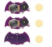 BTFO 3pcs Cricket Noise Items, Bat Shape Cricket Noise Maker Annoying Noise Machine with 16 Sounds Noise Beeping Maker Hidden Cricket Noise Stuff for Home School Party (Purple)