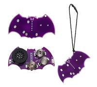 BTFO 3pcs Cricket Noise Maker, Bat Shaped Annoying Noise Machine with 16 Sounds Small Noise Beeping Maker Hidden Cricket Noise Items for Adults Halloween Party Supplies (Purple)